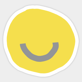 Ultimate Gray Happy Smile Face Sticker